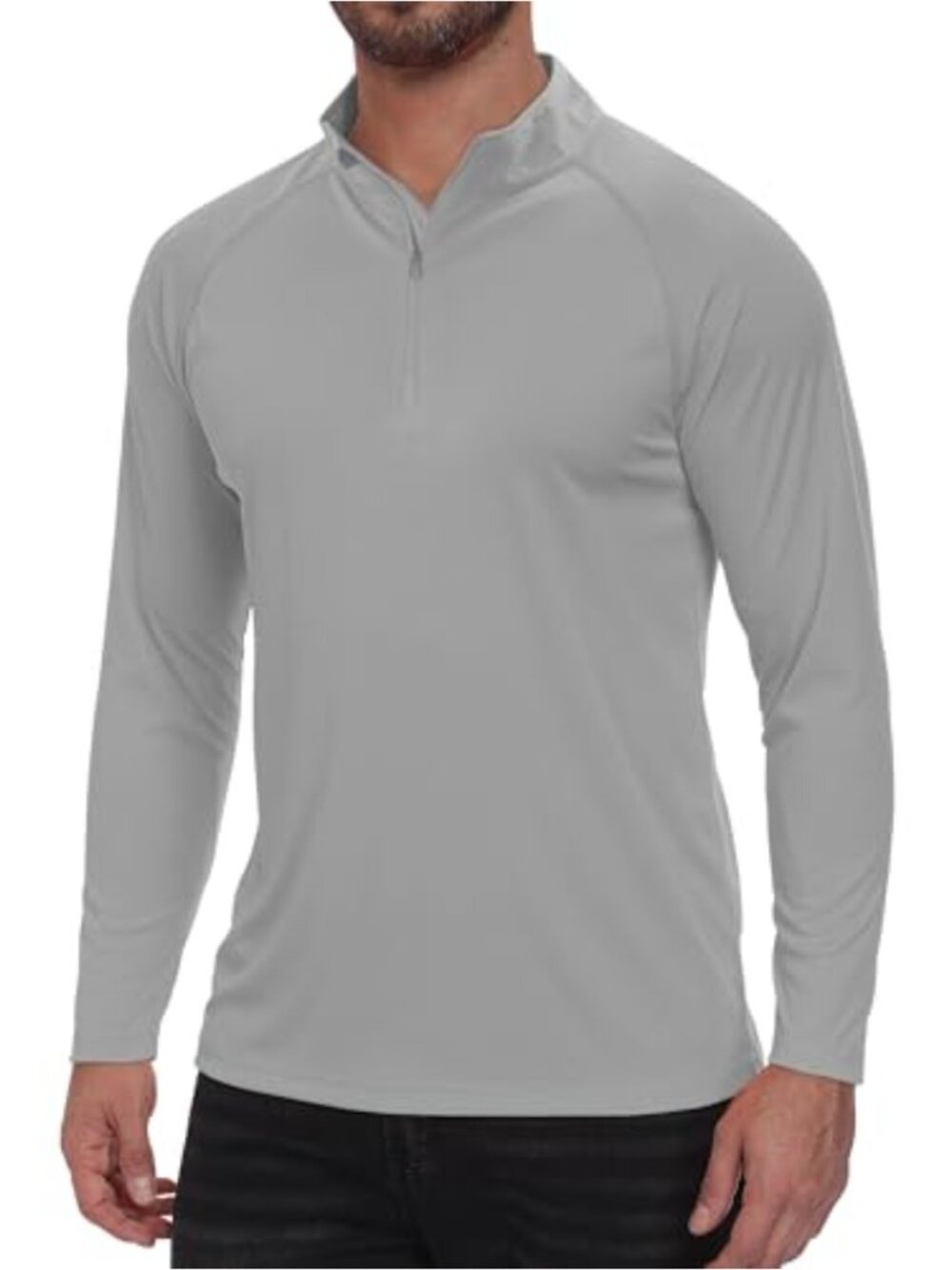 Men's UPF 40+ Sun Protection Hoodie Pullover Rash Guard Long Sleeve